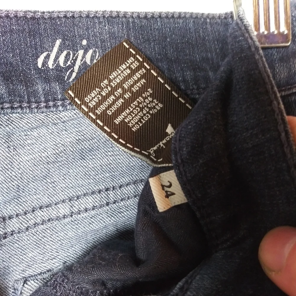 7 For All Mankind Dojo Flare Jeans Womens Size 24 Blue Denim Low Rise Seven - Picture 6 of 8